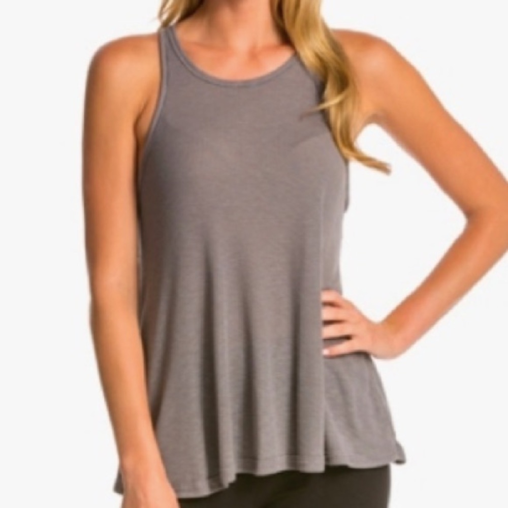 Free People Grey Long Beach Tank